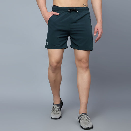 Slim fit shorts with slip pockets Green Mentoos