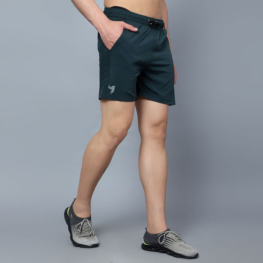 Slim fit shorts with slip pockets Green Mentoos