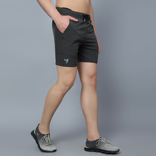 Slim fit shorts with slip pockets_Grey Mentoos