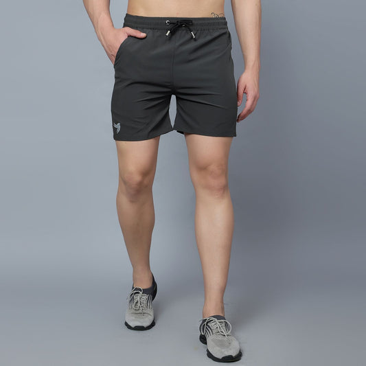 Slim fit shorts with slip pockets_Grey Mentoos
