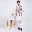Awadhshree satin printed nehru jacket Multi