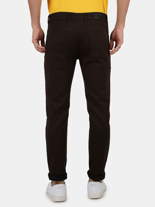 Slim fit flat front trouser Brown