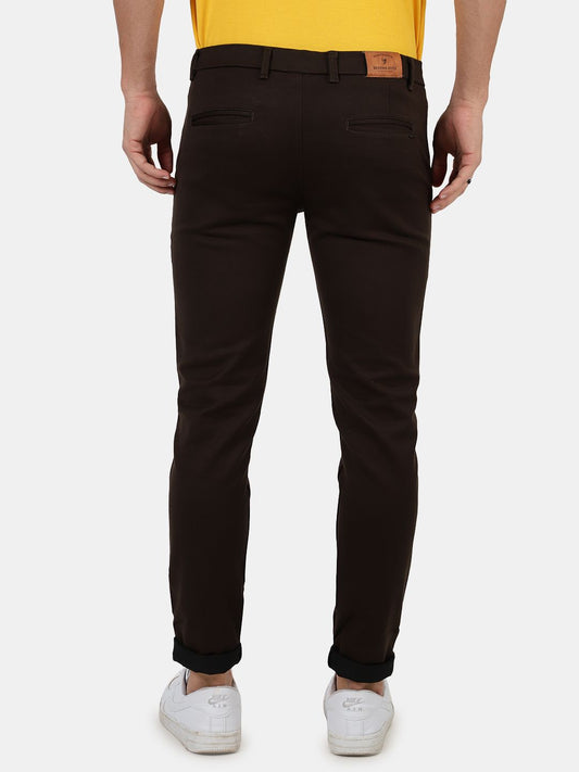 Slim fit flat front chinos_Brown