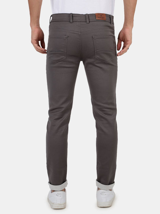 Slim fit flat front trouser Grey