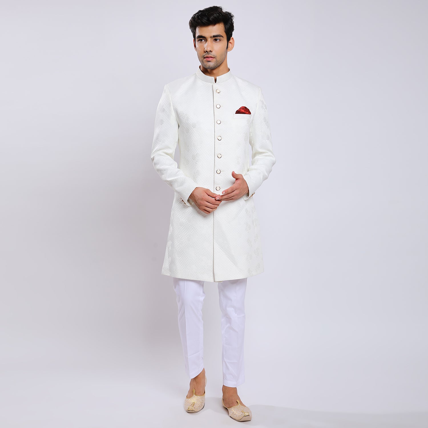 Awadhshree Indo Western White