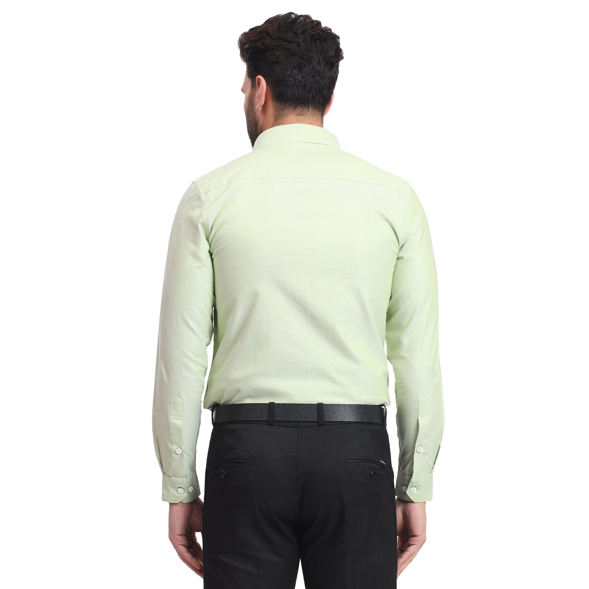 Mentoos Pista Green Cotton Solid Shirt – Formal & Casual Wear