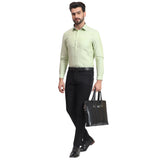 Mentoos Pista Green Cotton Solid Shirt – Formal & Casual Wear