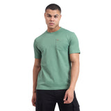 Mentoos Men's Textured Solid Black Cotton T-shirt.