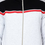 Mentoos Colourblocked zipper sweatshirt Black