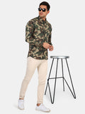 Mentoos Men's Camouflage Print Cotton Shirt