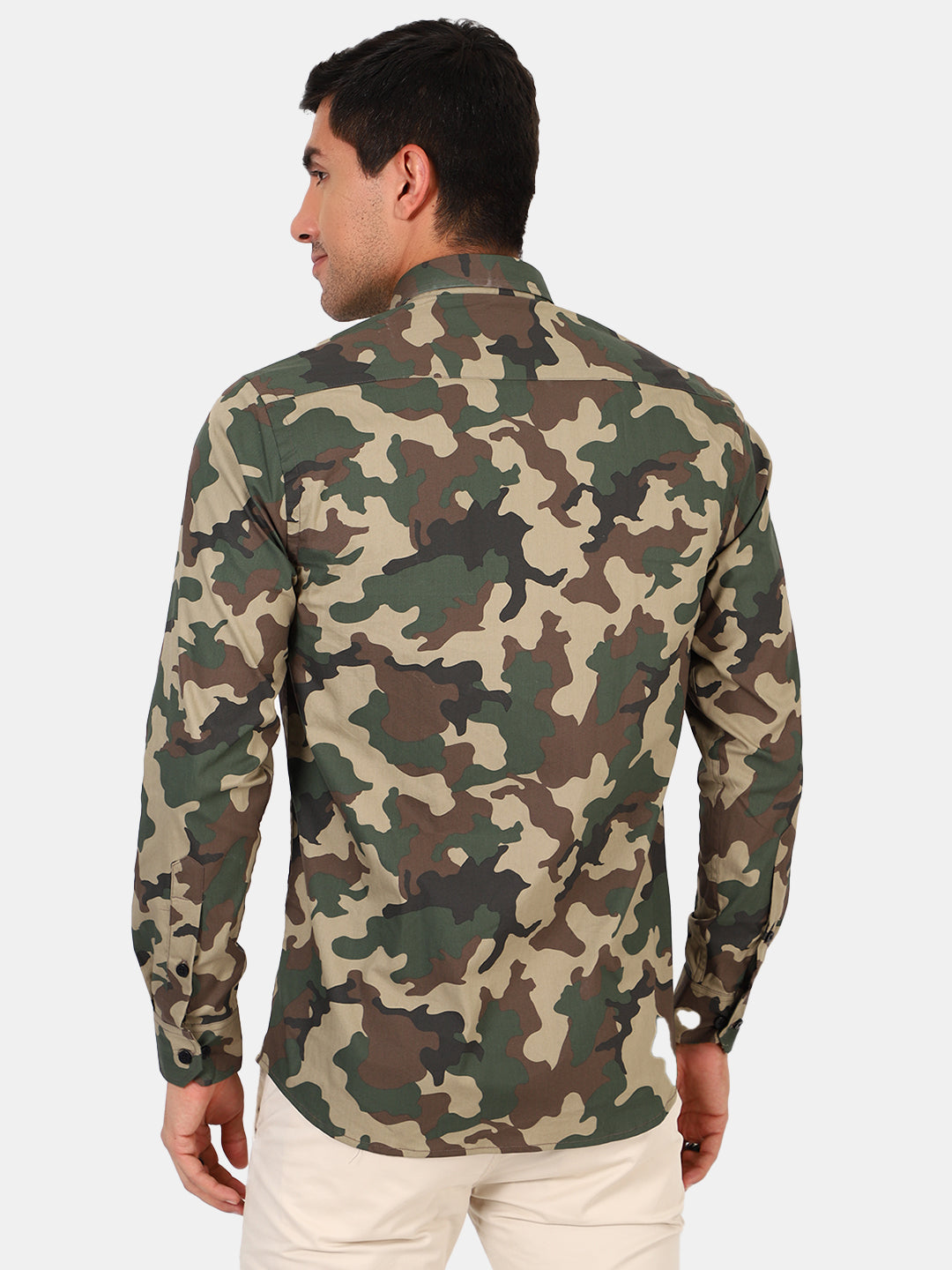 Mentoos Men's Camouflage Print Cotton Shirt