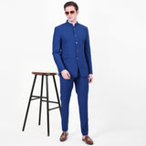 Awadhshree Royal Blue Jodhpuri Bandgala Suit.