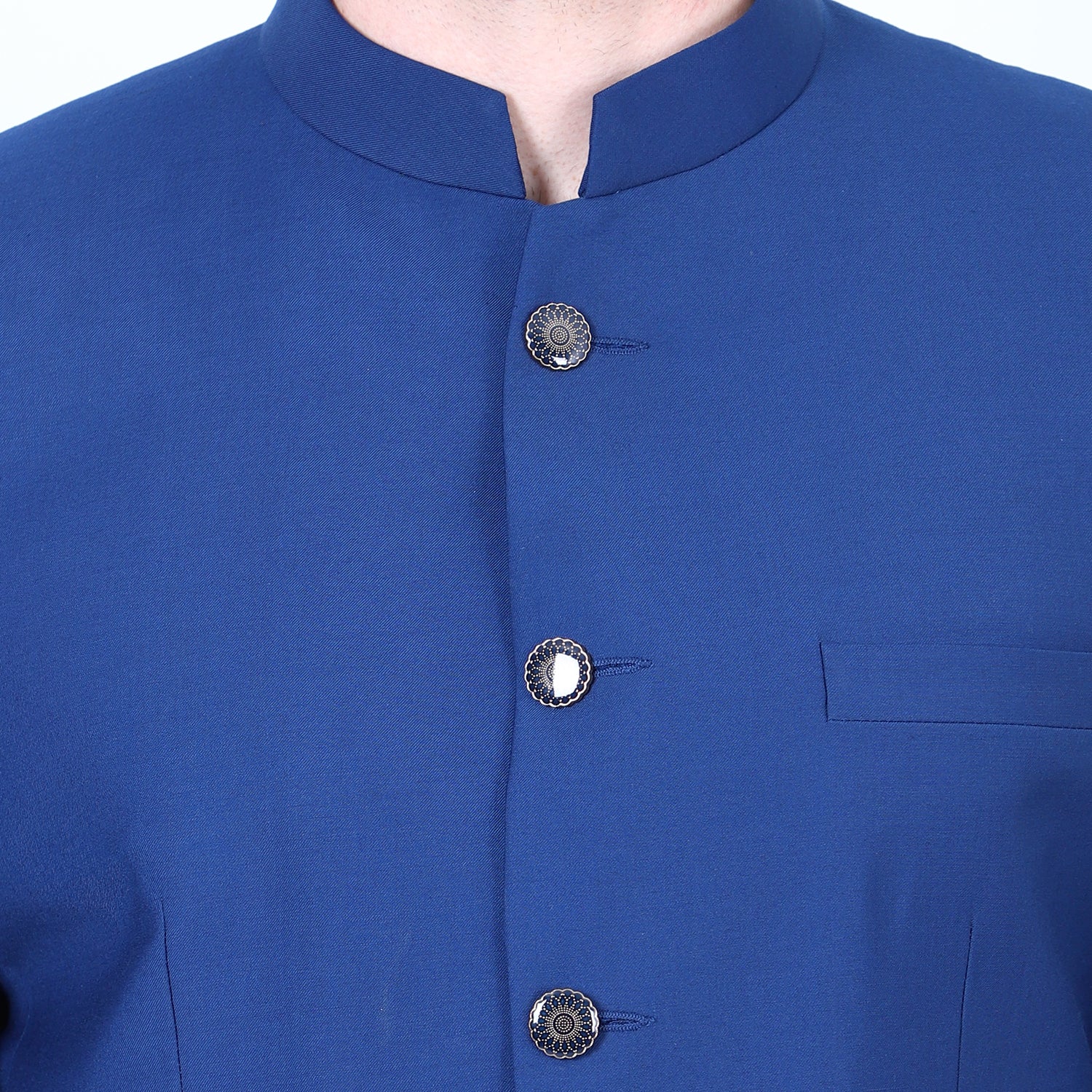 Awadhshree Royal Blue Jodhpuri Bandgala Suit.