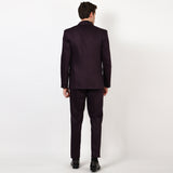 Mentoos Single Breasted Two Piece Suit - Wine