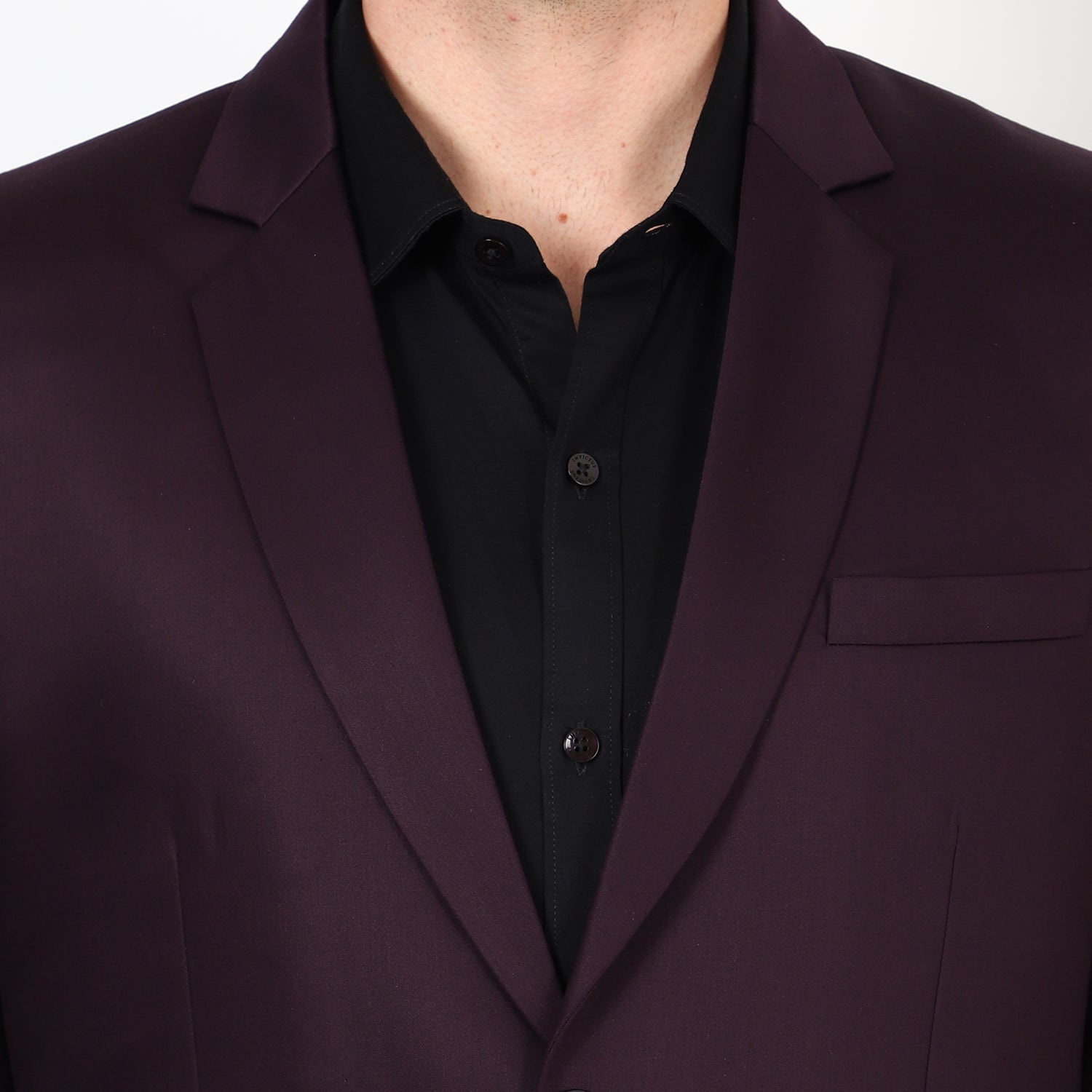 Mentoos Single Breasted Two Piece Suit - Wine