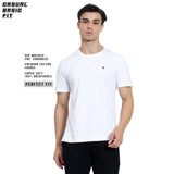 Mentoos Men's Cotton Solid Round Neck Half Sleeves T-shirt