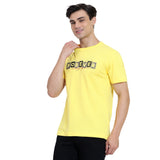 Mentoos Men's Cotton Printed Round Neck Half Sleeves T-Shirt.