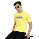 Mentoos Men's Cotton Printed Round Neck Half Sleeves T-Shirt.