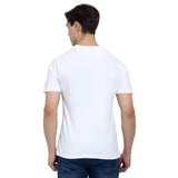 Mentoos Mens Cotton White Solid Round Neck Half Sleeves T-Shirt