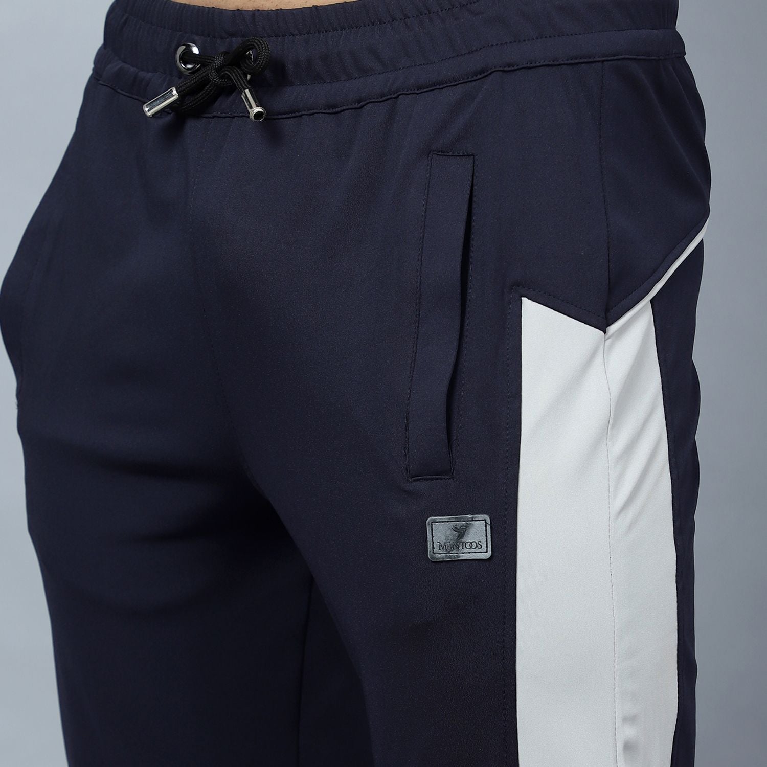 Colourblock jogger with drawstring Blue Mentoos