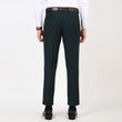 Flat front Solid slim fit trousers Purple
