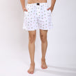 Mentoos Cotton Printed Boxers Shorts for Men White Mentoos