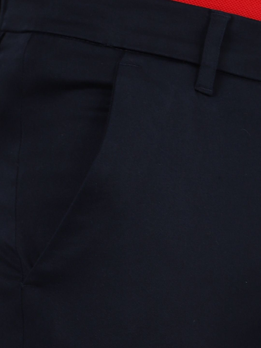 Slim fit flat front chinos__Black