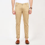 Slim fit flat front trouser_Beige