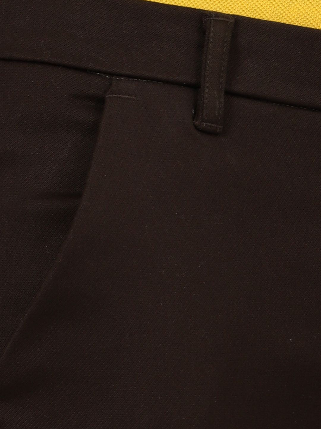 Slim fit flat front chinos_Brown