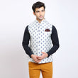 Awadhshree self design nehru jacket Grey