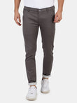 Slim fit flat front chinos_Grey