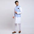 Awadhshree Solid Nehru Jacket Blue